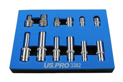 12pc 10mm and 13mm Sockets Deep Shallow 1/4 3/8 1/2inch Drives 6 point