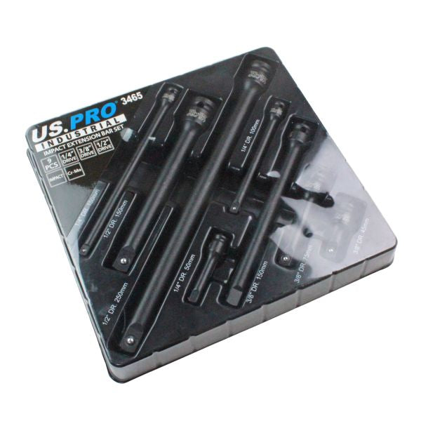 US. PRO Industrial 9pc Impact Extension Bar 1/4 3/8 1/2 inch Socket Extensions