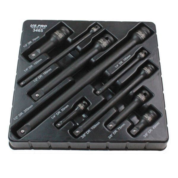 US. PRO Industrial 9pc Impact Extension Bar 1/4 3/8 1/2 inch Socket Extensions