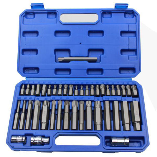 US Pro 42pc Bit Set Hex Allen Torx Star Spline Ribe Bit Sockets Set 3/8 and 1/2