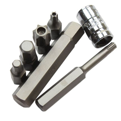 US Pro 42pc Bit Set Hex Allen Torx Star Spline Ribe Bit Sockets Set 3/8 and 1/2