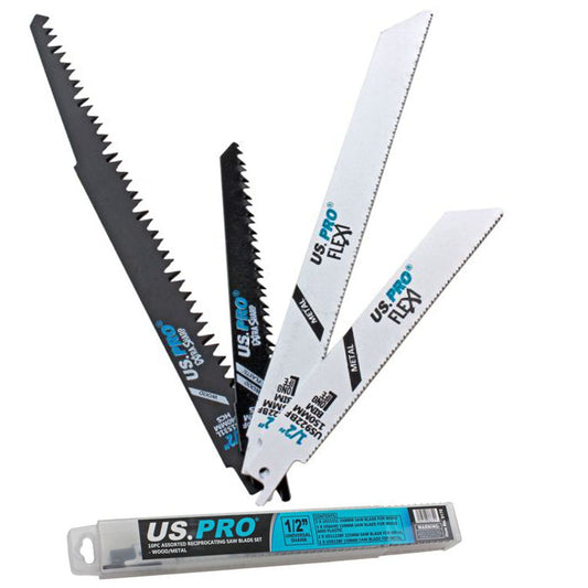 US Pro 10pc Assorted Reciprocating Saw Blades Wood Metal Fit Bosch Dewalt Makita