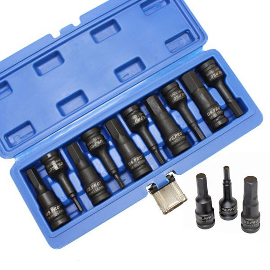 Impact HEX Allen Star Socket Bit Set 1/2'' Drive Long H5-H19 US Pro