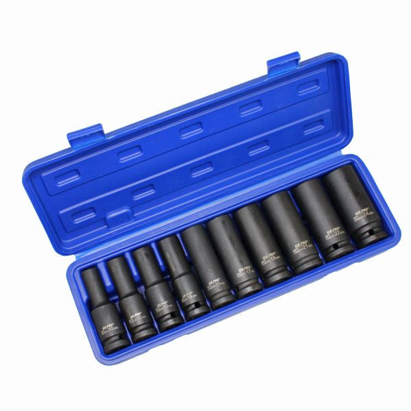 US Pro 10pc 1/2''Dr Deep Impact Sockets 10-24mm Metric