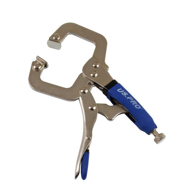 US Pro 150mm Locking C Clamp with Swivel Contact Pads Mole Vice Grip 1607