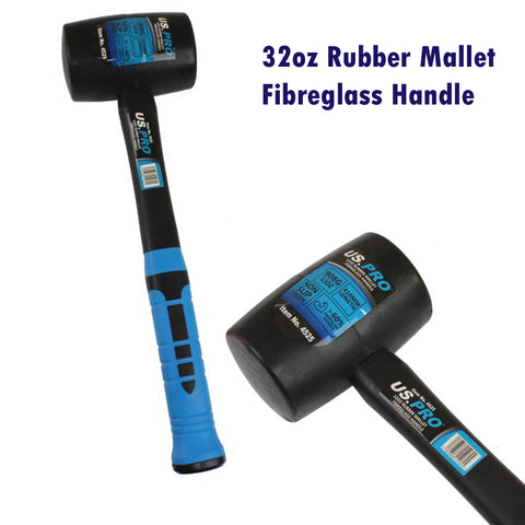 32oz Rubber Mallet Fibreglass Handle for extra strength US Pro