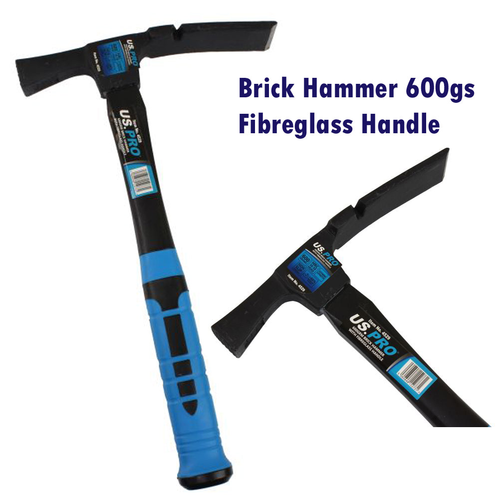 Brick Hammer Masonry 600g Fibreglass Handle ChiselUS Pro