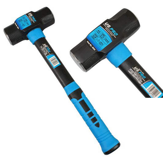 US Pro Double Face 4LB Sledge Hammer Fibreglass Handle Lump 1.8kg