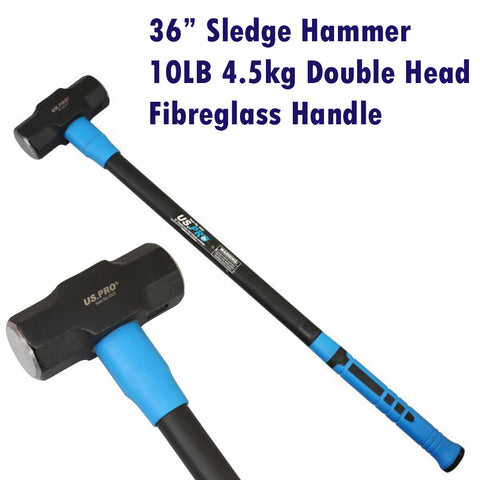 US Pro 10lbs 3ft Sledge Hammer 4.5kg Fibreglass Handle 36 inch