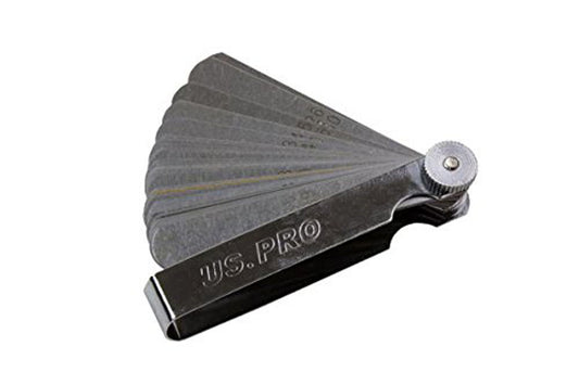 US PRO Pro 32 Blade Leaf Dual Marked Metric and Imperial Feeler Gauge B5867