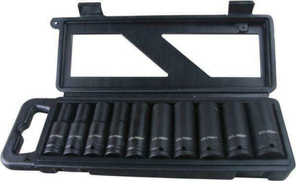 US PRO 10pc 1/2 dr EUROPEAN DIN deep impact sockets metric B1343