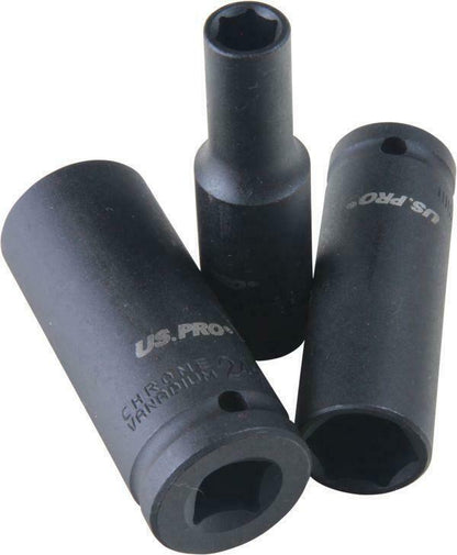 US PRO 10pc 1/2 dr EUROPEAN DIN deep impact sockets metric B1343