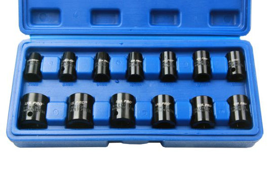 US PRO 14pc Metric 3/8"Dr Impact Socket Set 7-19mm B1365