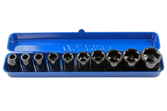 Us PRO 10pc 1/2"dr SHALLOW IMPACT SOCKET SET Metric MM B1310
