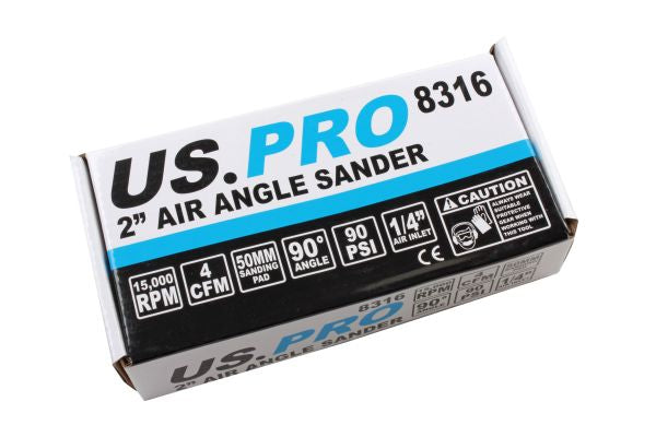 US PRO 2" Inch Air angle head 90 Deg Mini Sander Velcro Pad B8301