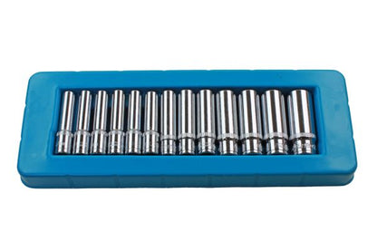 US Pro 13PC 1/4" DR DEEP SOCKETS 4-14MM Single Hex 6 point