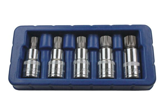 US PRO 5pc 1/2 inch Drive Triple Square Socket Bit Set XZN BMW Mercedes Volkswagen VW B2076