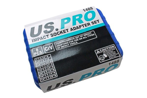 US PRO 8pc Impact Socket Adaptor Set Convertor Reducer Convertor Apaptors B1488