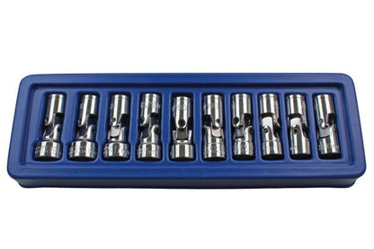 US PRO 10pc 12 point 3/8" Flexible Universal Joint Socket Set 10mm to 19mm UJ Flexi B1693
