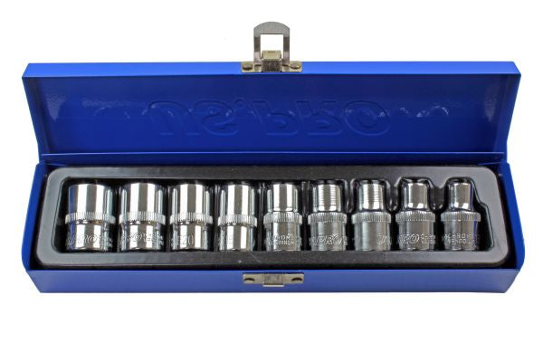 US PRO 9pc 1/2 Female Torx E-TRX Star Socket Set B3255