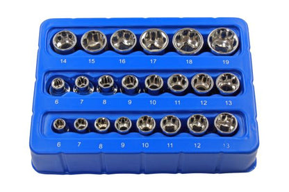 US Pro 22pc Superlock 3/8 and 1/4 Shallow Socket Set rusted worn fixings B1398