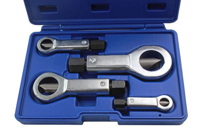 US Pro 4pc Nut Splitter Cracker Set, Tool to Remove Broken Corroded Split Stuck Damaged Nuts 9-36mm