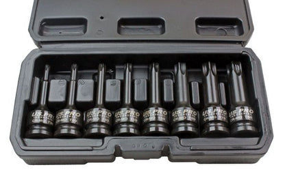 US Pro by Bergen 8pc 1/2 Impact Torx TRX-Star Socket Bit Set T30-T80 Cr-Mo 80mm long B3315