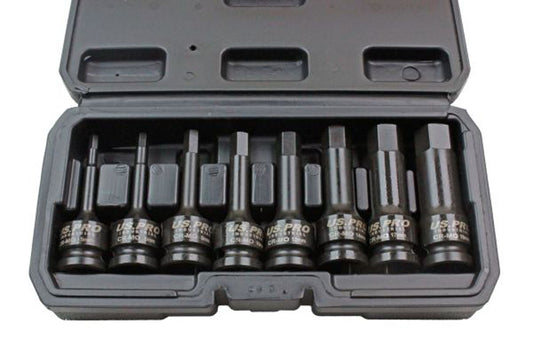 Us Pro by Bergen 8 pc 1/2'' Impact Hex Allen Socket Bits Metric MM B1305