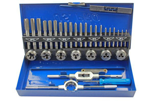 BERGEN 32pc METRIC TAP AND DIE M3-M12 SET B2553