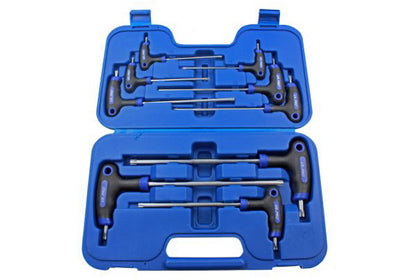 US Pro Torx 9 Piece Long Reach T Handle Magnetic Star TRX Key Chrome Vanadium Key Set