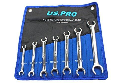 US PRO 7pc Brake Flare Nut Spanners Wrench set 8-24mm B2044