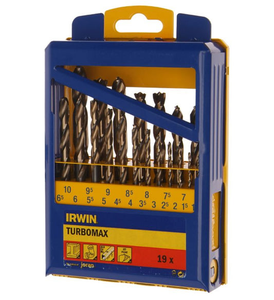 Franklin Tools Irwin 19pce Turbomax HSS 1-10mm A02233