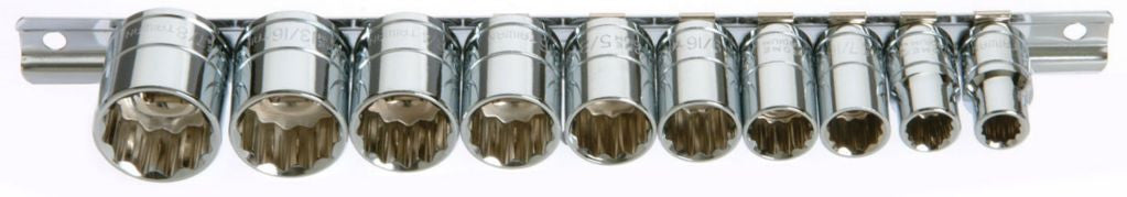Franklin Tools 10pce 12pt Sockets AF Imp 3/8"dr TA572