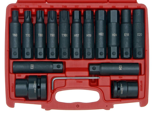 Franklin Tools 16pc Impact Bit Sockets 3/4"+1"dr TA810