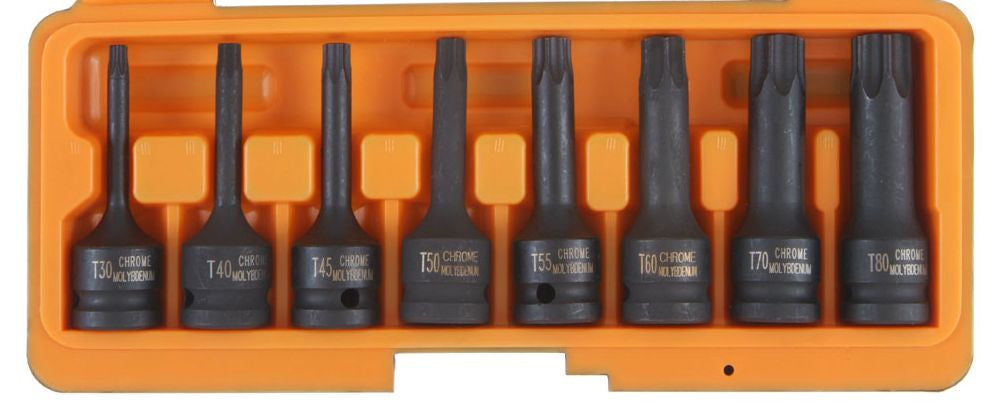 Franklin Tools 8pce Impact Star Bit Set 1/2"dr TA815
