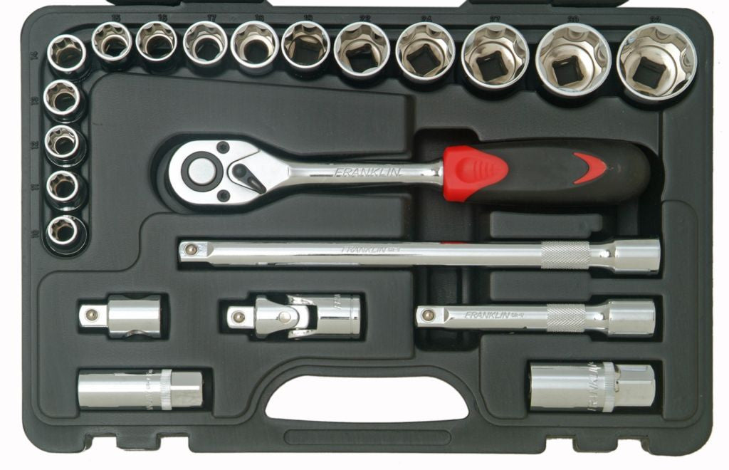 Franklin Tools 22pc Socket Set 72T 1/2" dr XL1222