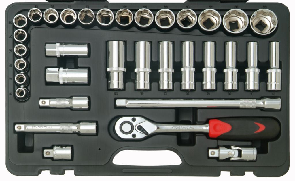 Franklin Tools 34pc Socket Set 72T 1/2" dr XL1235