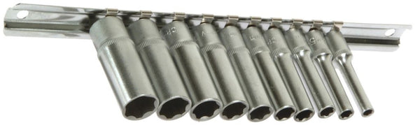 Franklin Tools 10pce Deep Sockets 4-13mm 1/4"dr XL1410