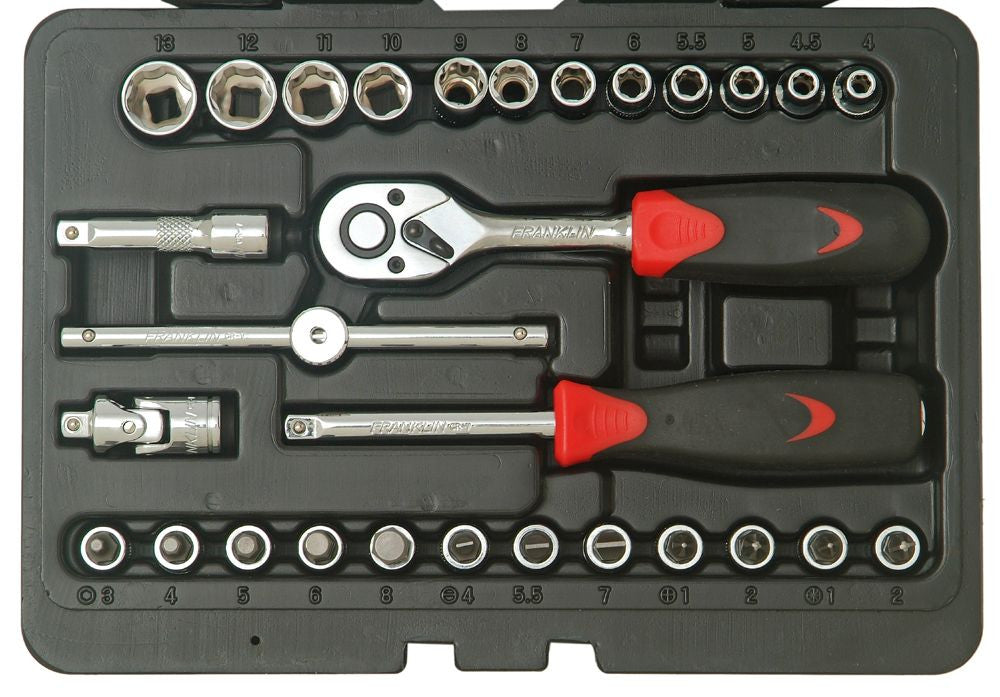 Franklin Tools 29pc Socket Set 72T 1/4" dr XL1429