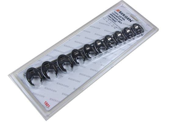 US PRO 10pc Metric Crowfoot 3/8" Drive Spanner Socket Wrench