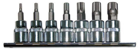Franklin - 7pc Spline Bit Sockets on Rail 50mm TA5621